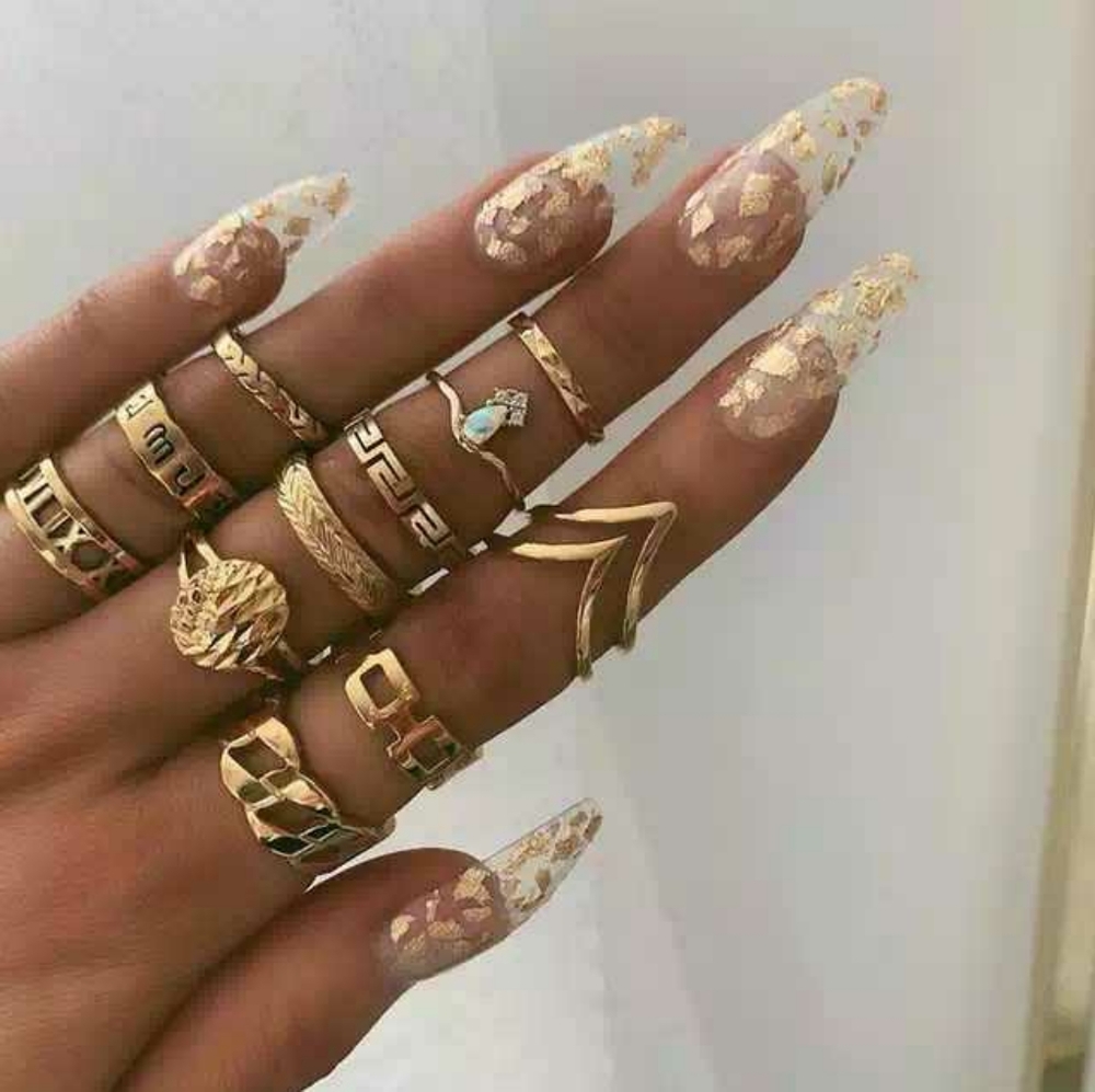 3/$15 Boho Gold Ring Set of 11